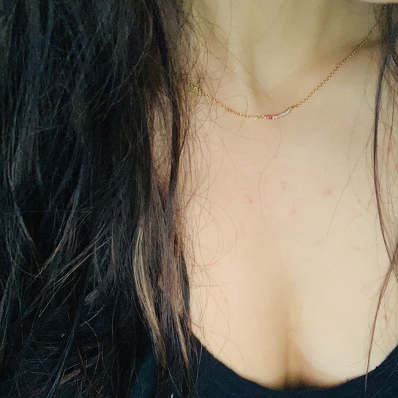 Gorjana subtle rainbow crystal necklace - Picture 3 of 8